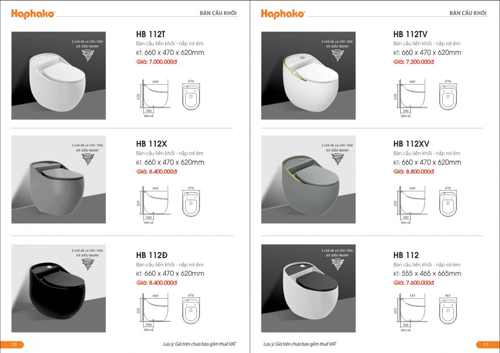 Thiết bị vệ sinh HAPHAKO Bảng giá và Catalogue mới nhất 2024 /Page 6